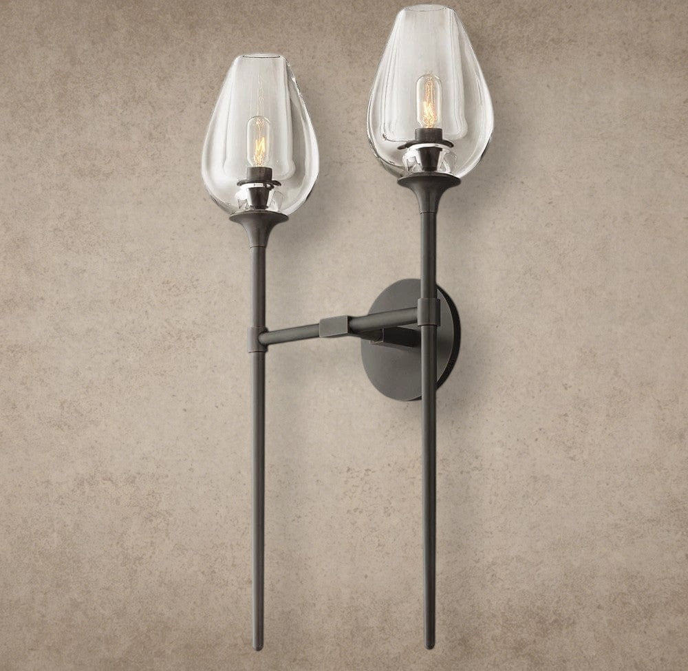 Bronze TULIP DOUBLE SCONCE