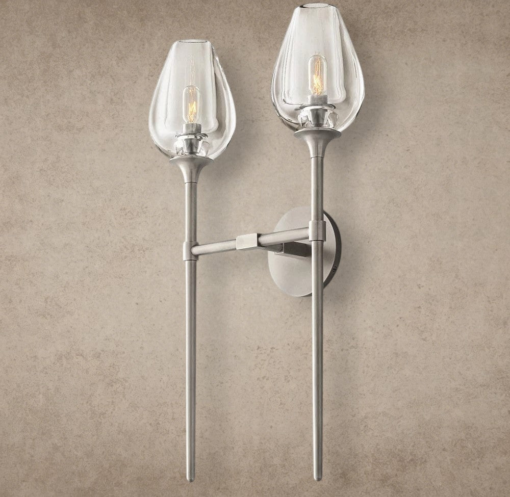 Nickle TULIP DOUBLE SCONCE