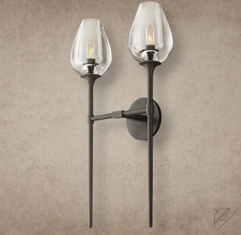 Bronze TULIP DOUBLE SCONCE