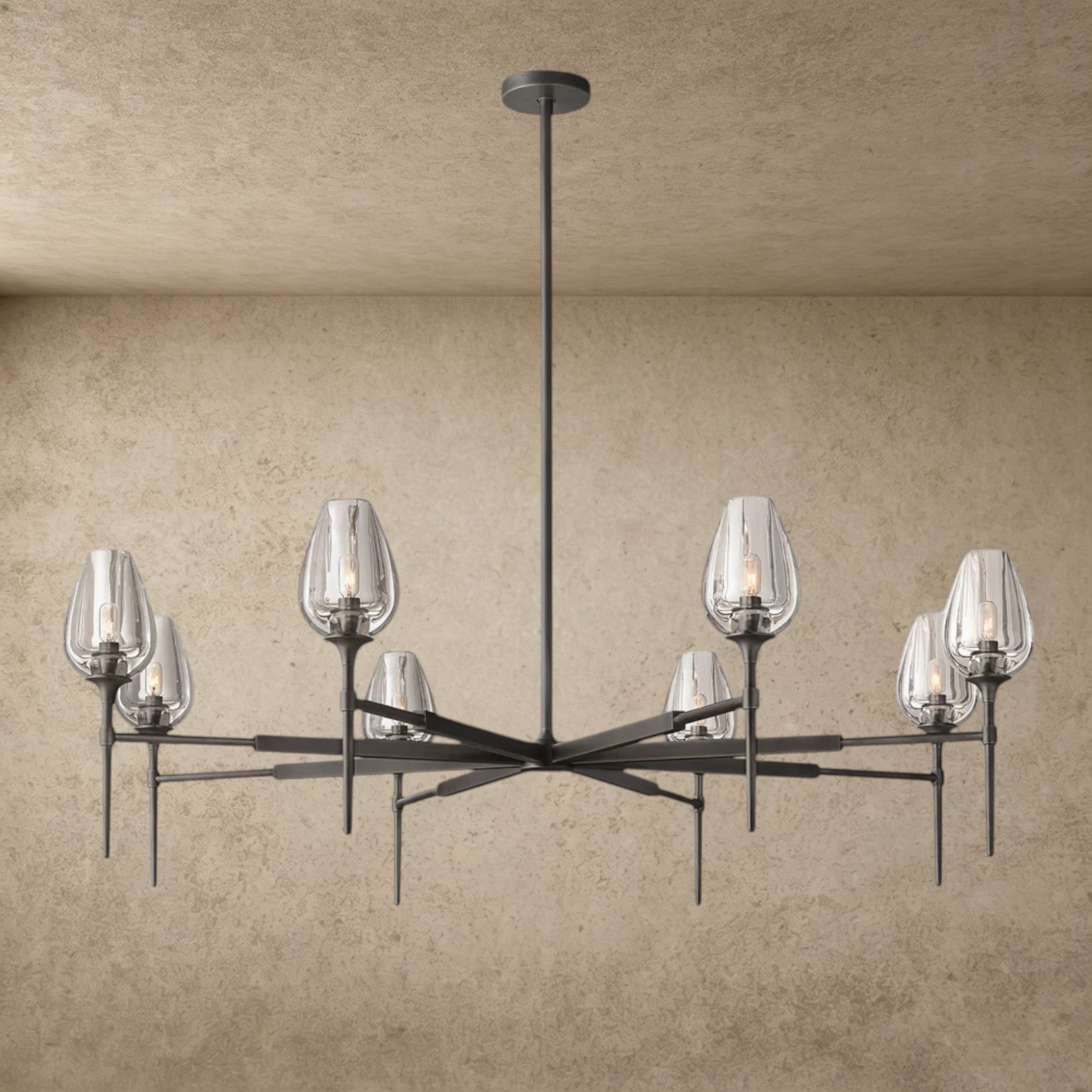 54" / Bronze TULIP ROUND CHANDELIER 27", 42", 54"