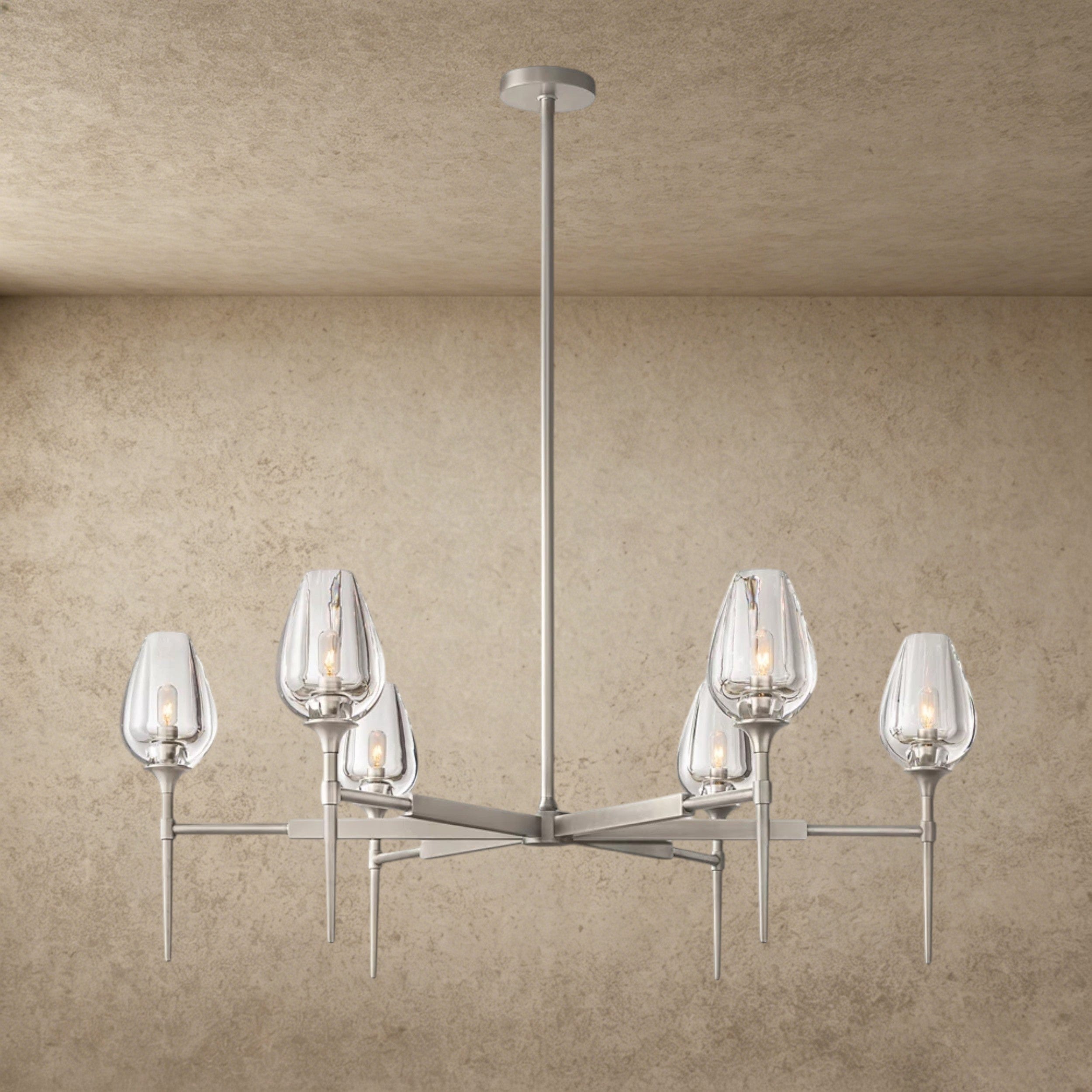 42" / Nickle TULIP ROUND CHANDELIER 27", 42", 54"