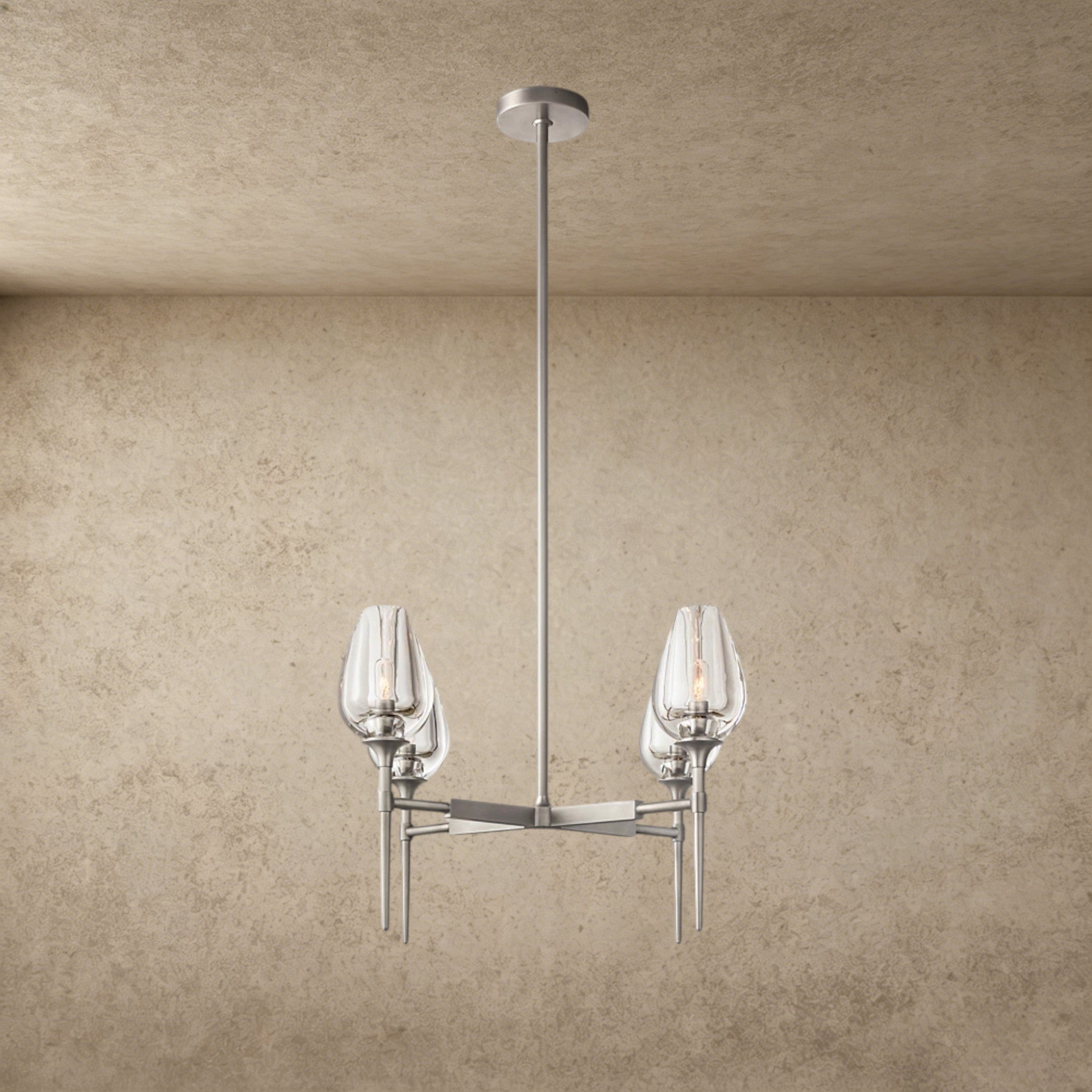 27" / Nickle TULIP ROUND CHANDELIER 27", 42", 54"