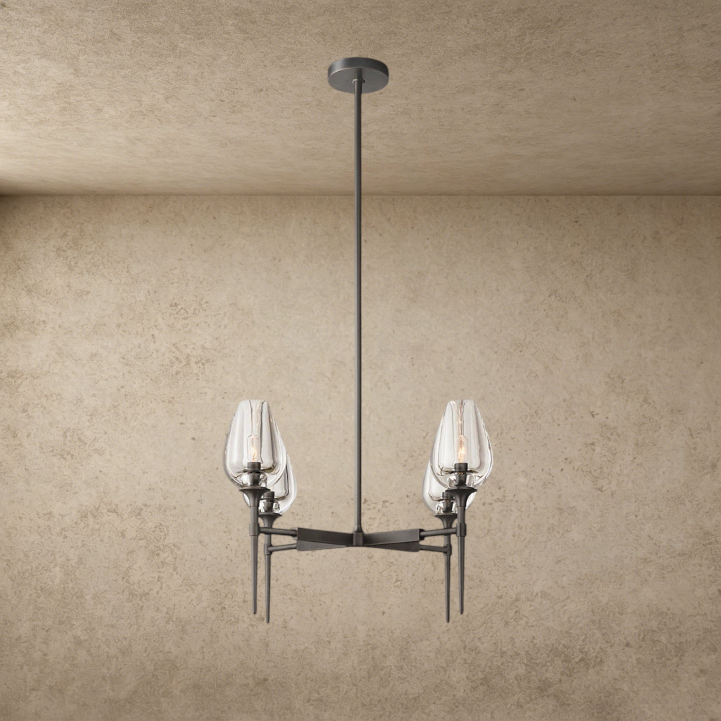 27" / Bronze TULIP ROUND CHANDELIER 27", 42", 54"