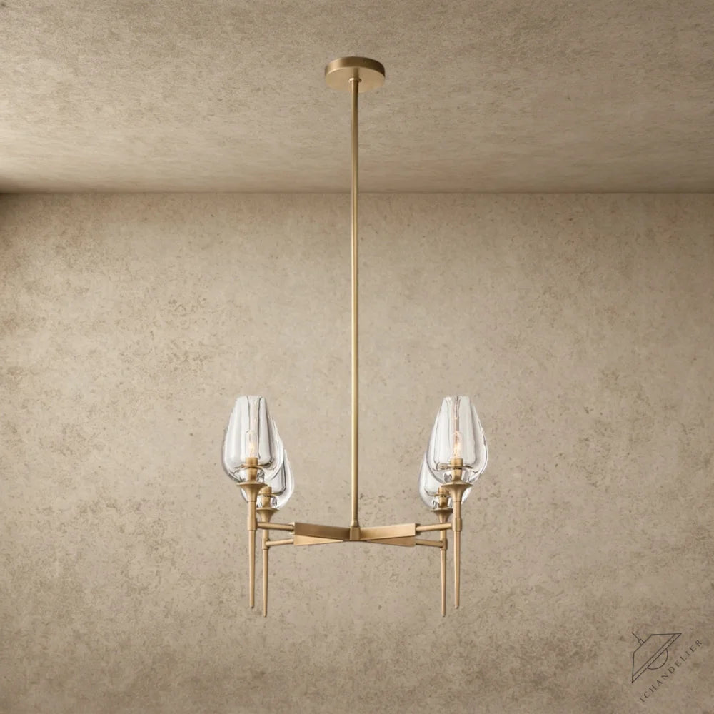 27" / Brass TULIP ROUND CHANDELIER 27", 42", 54"
