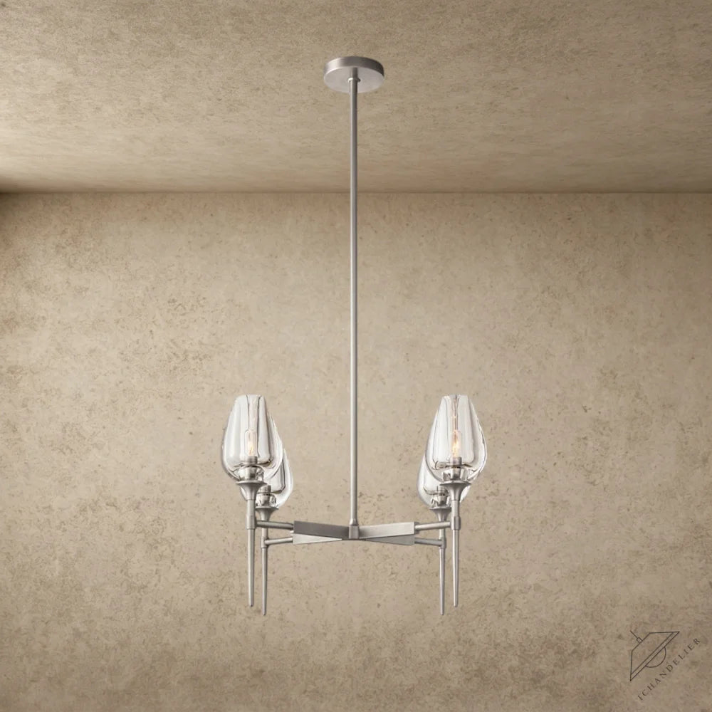 27" / Nickle TULIP ROUND CHANDELIER 27", 42", 54"