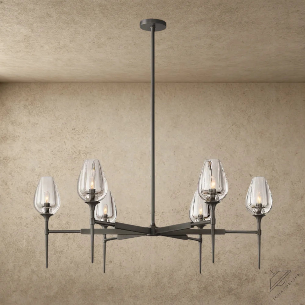 42" / Bronze TULIP ROUND CHANDELIER 27", 42", 54"