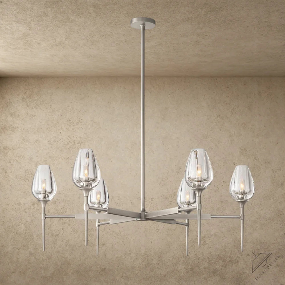 42" / Nickle TULIP ROUND CHANDELIER 27", 42", 54"