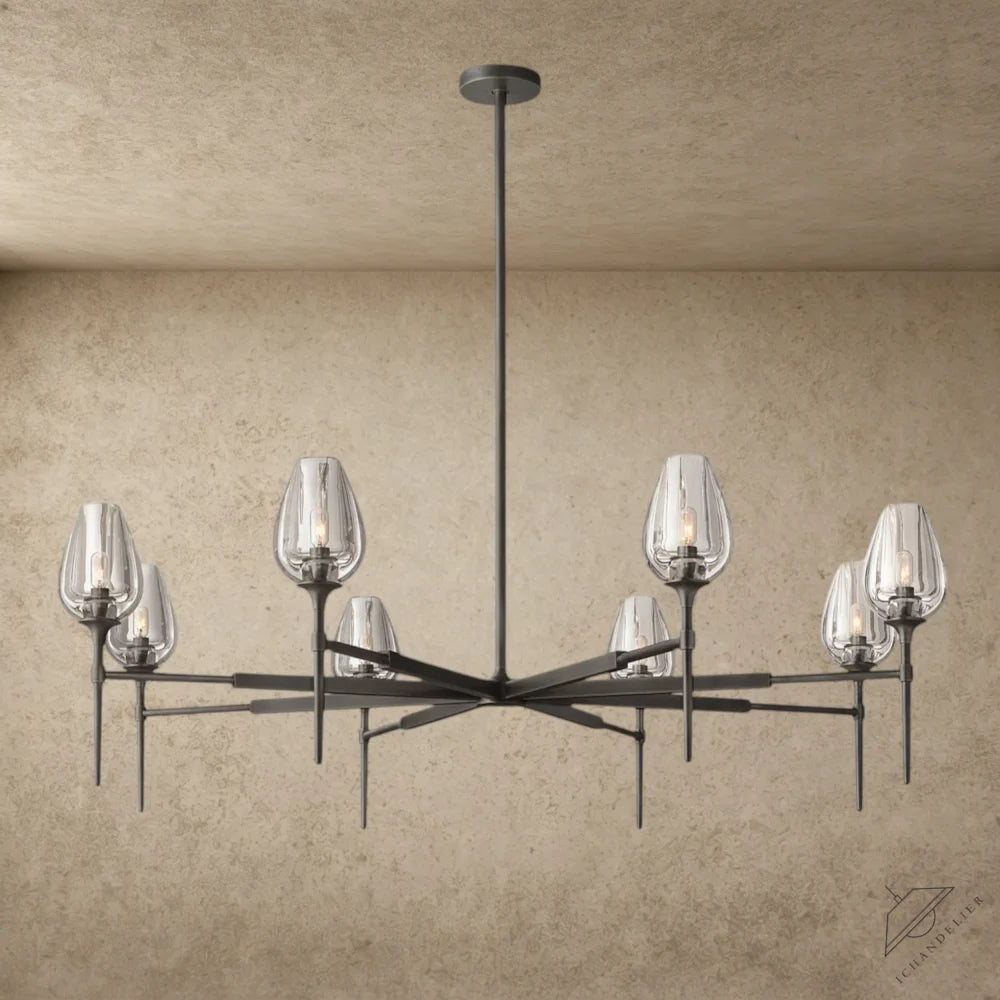 54" / Bronze TULIP ROUND CHANDELIER 27", 42", 54"