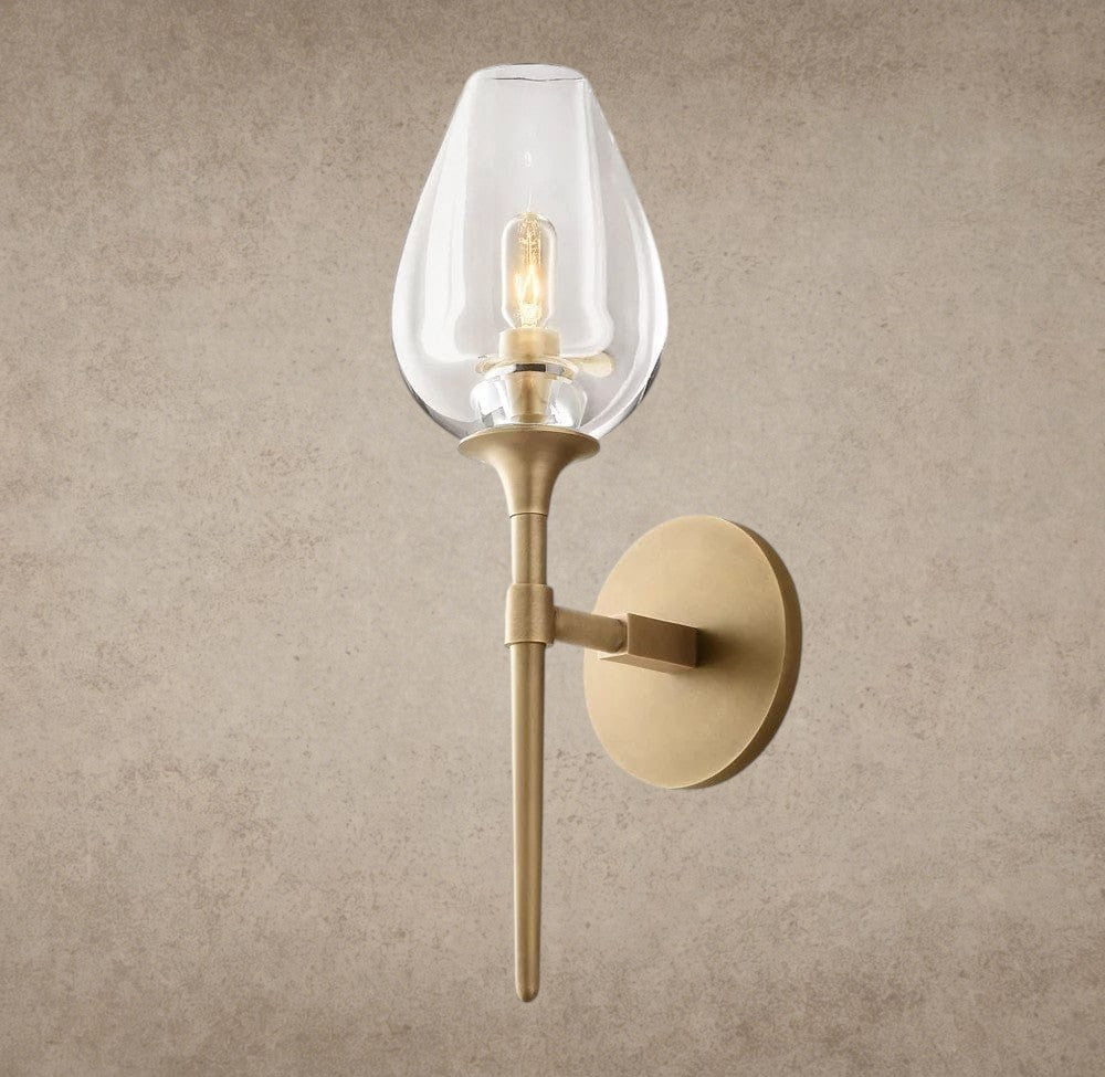 Brass TULIP SINGLE SCONCE
