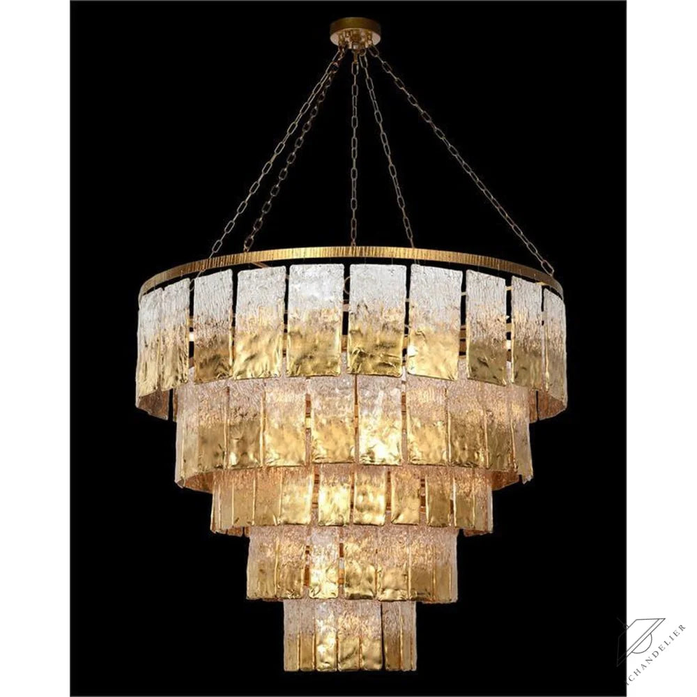 Twilight Twenty Four Light Slumped Glass Chandelier