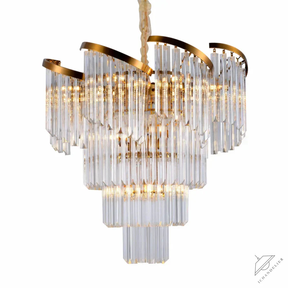 Twin Palms Round Crystal Chandelier