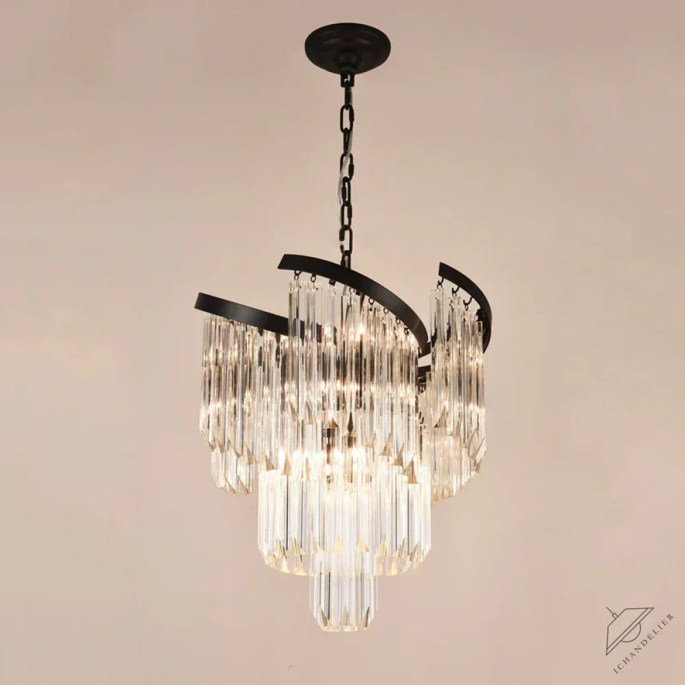Twin Palms Round Crystal Chandelier