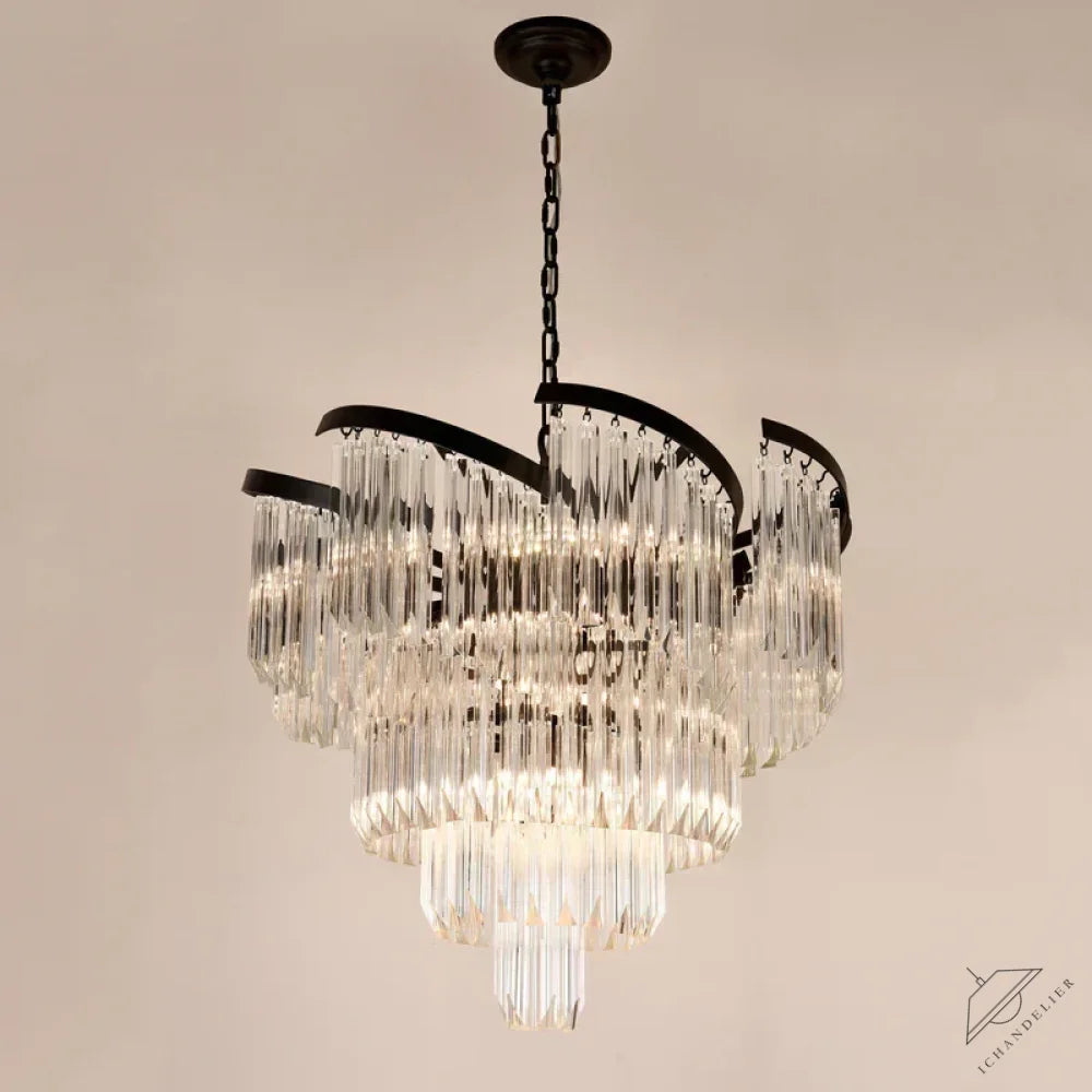 Twin Palms Round Crystal Chandelier