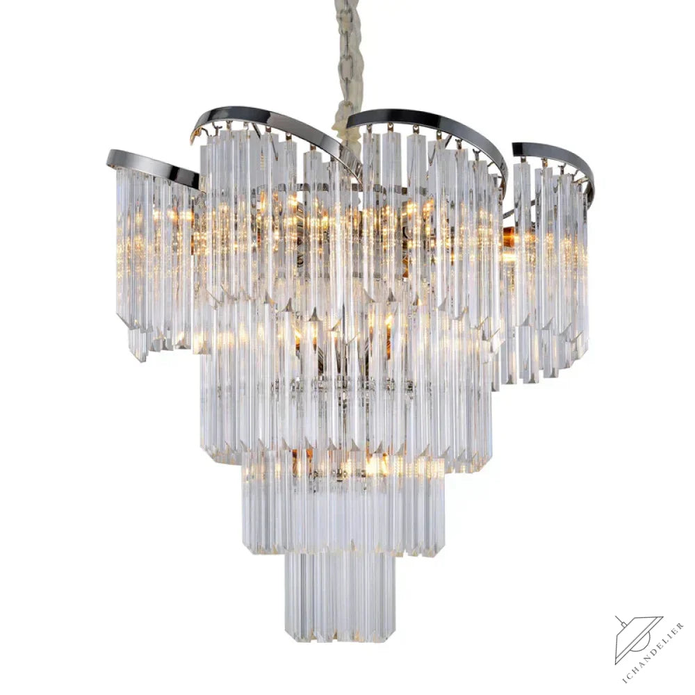 Twin Palms Round Crystal Chandelier