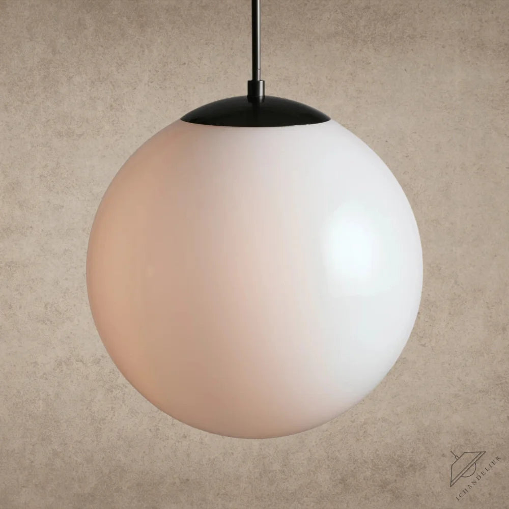 Bronze / Milk Wescott XL Globe Pendant with Rod