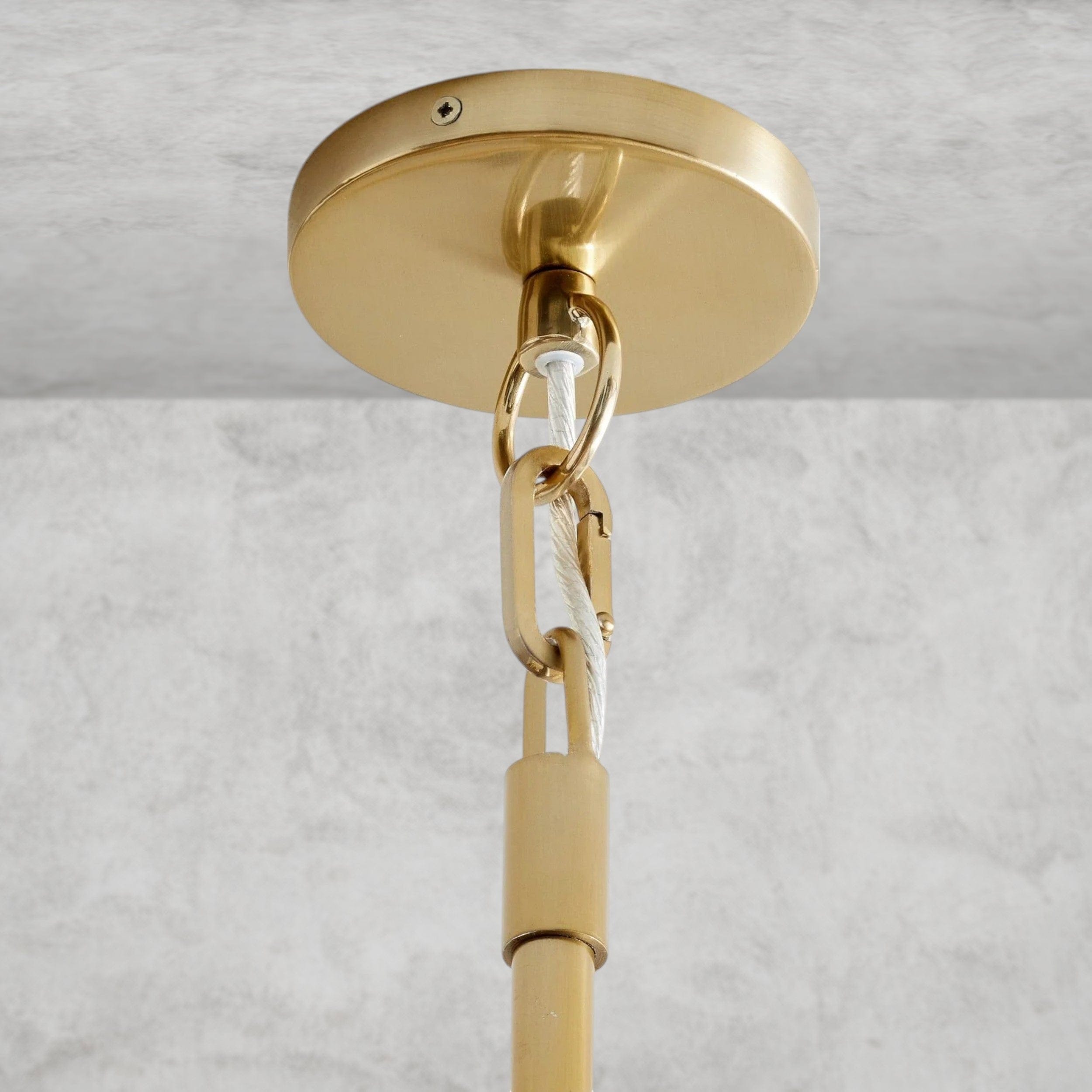 Windham Alabaster One-Tile Round Chandelier