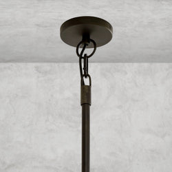 Windham Alabaster One-Tile Round Chandelier