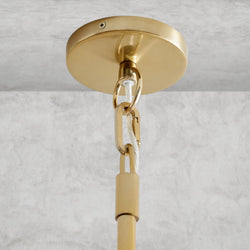 Windham Alabaster One-Tile Round Chandelier