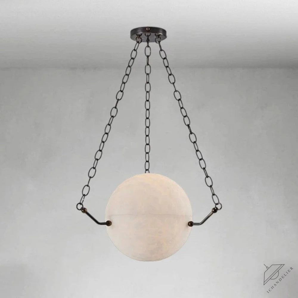 Small-10" D / Bronze Zenobia Alabaster Kitchen Pendant Light